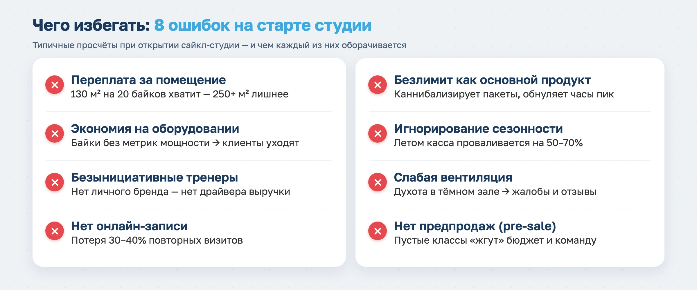 Как открыть сайкл-студию в 2026 году