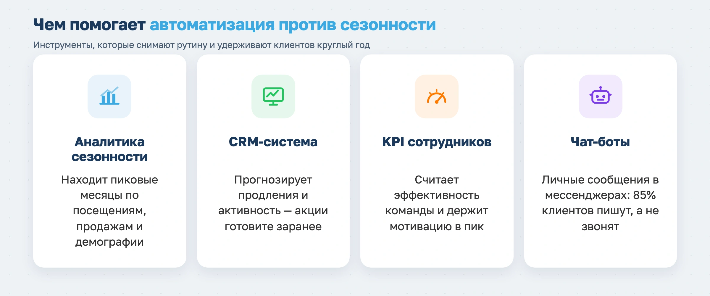 Чем помогает автоматизация против сезонности