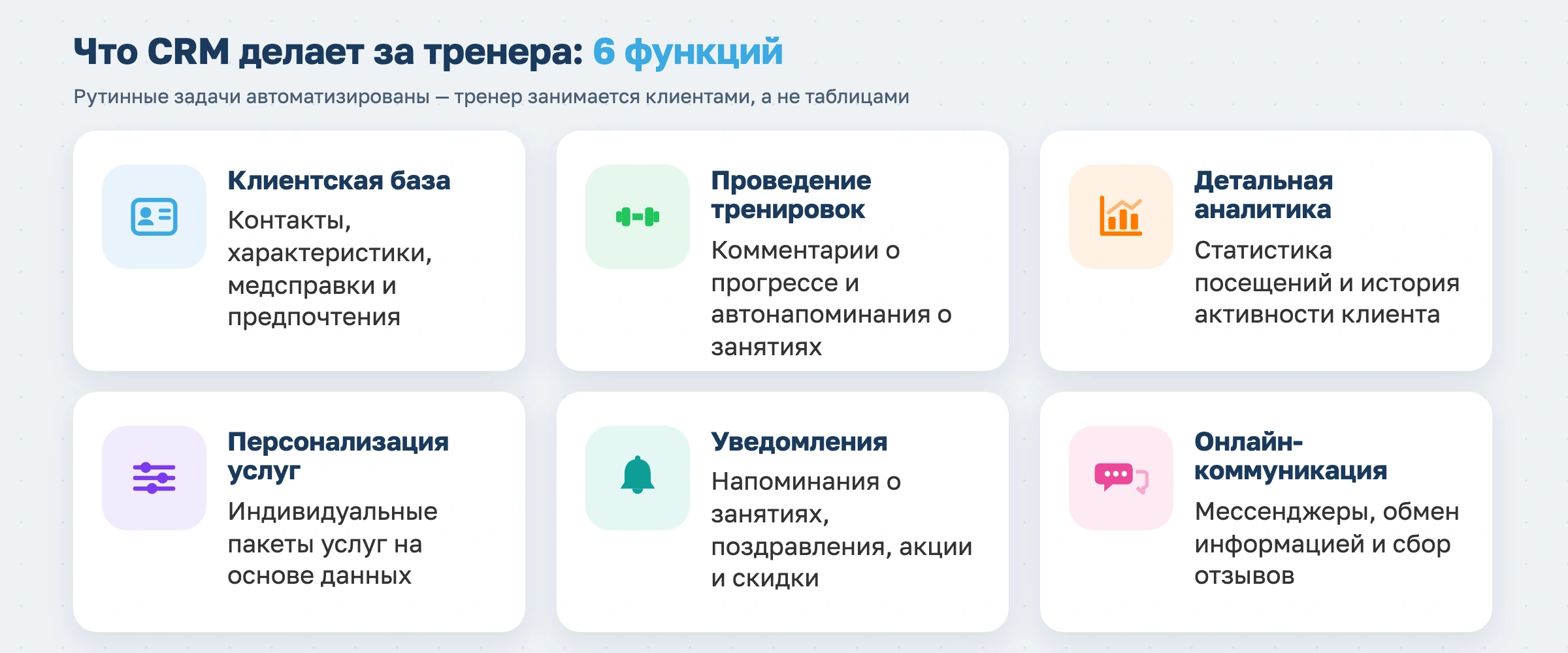 Что CRM делает за тренера