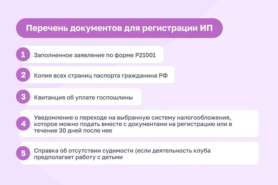 ИП для фитнеса